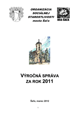 Výročná správa 2011 (pdf - 1354 KB) - OSS Šaľa
