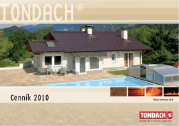 Cenník "TONDACH"