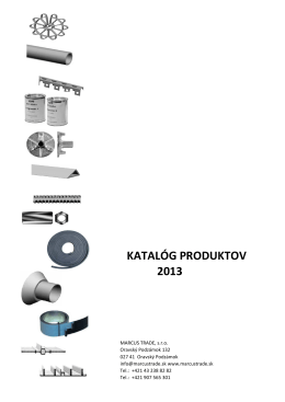 KATALÓG PRODUKTOV 2013