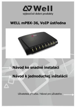 WELL mPBX-36, VoIP ústředna Návod ke