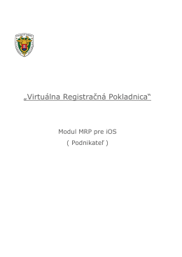 Používateľská príručka-VRP-mobilná aplikácia