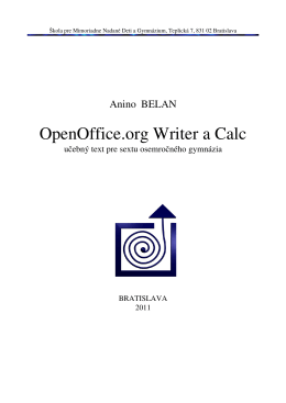 OpenOffice.org Writer a Calc