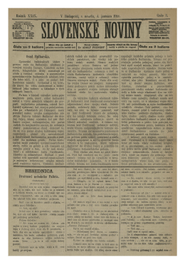 Slovenské noviny 04.01.1914
