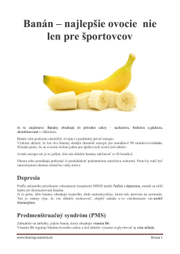 Banán – najlepšie ovocie nie len pre športovcov - fencing