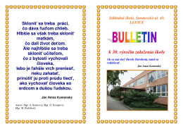 Bulletin k 30. výročiu založenia školy