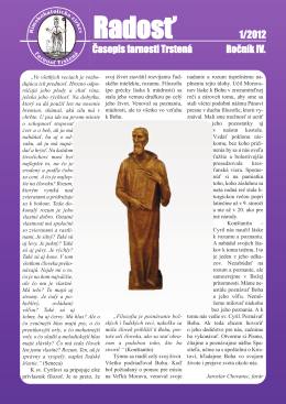 Farský časopis Radosť 1/2012