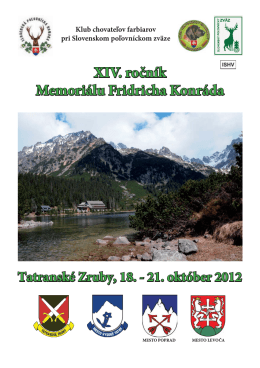 XIV. ročník Memoriálu Fridricha Konráda