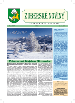 Zuberské noviny 5/2011 Formát PDF