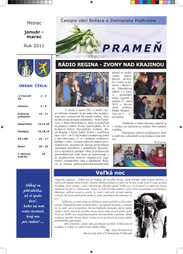 Časopis Prameň január - marec 2011 / 18.72 Mb