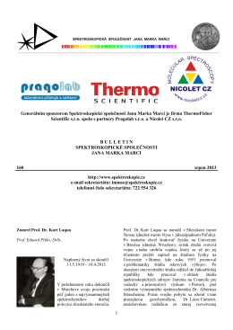 Bulletin č. 160 - Spektroskopická společnost Jana Marka Marci
