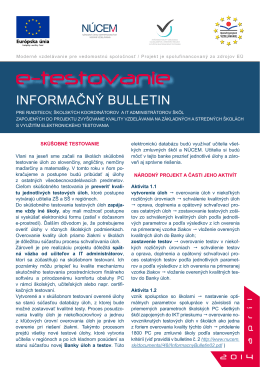 Informačný Bulletin č. 3 - školy