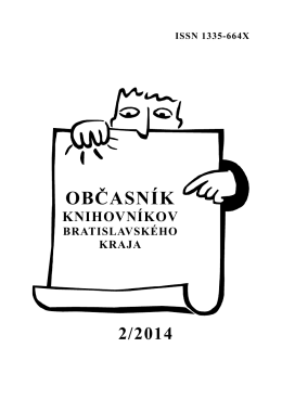 Občasník knihovníkov Bratislavského kraja 2/2014