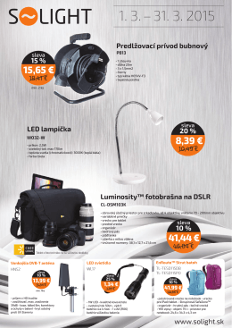 Akčný leták 03/2015 - SOLIGHT E-shop