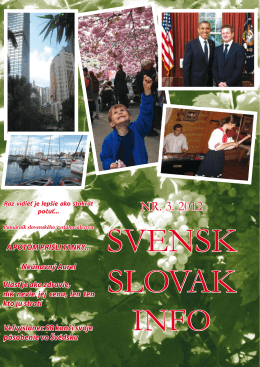 NR. 3. 2012 - Švédsko Slovenský spolok