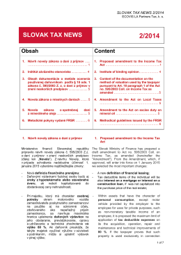 Slovak Tax News 2_2014