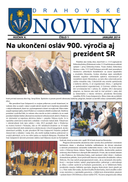 Zobraziť Drahovské noviny 1/2014