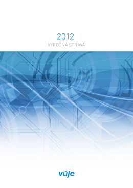 Výročná správa VUJE, a.s., 2012
