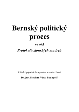 Bernský politický proces ve věci Protokolů sionských mudrců