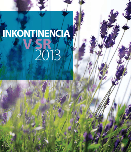 Inkontinencia v SR 2013