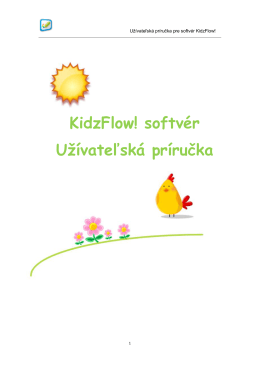 KidzFlow! softvér Užívateľská príručka