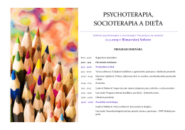 psychoterapia, socioterapia a dieťa