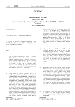 Smernica Komisie 2012/36/EÚ z 19. novembra 2012, ktorou