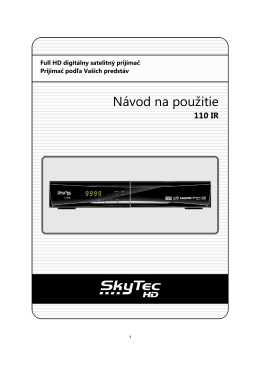 SkyTec HD 110 IR manual SK