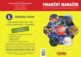 FINANČNÝ MANAŽÉR - Slovenská asociácia podnikových finančníkov