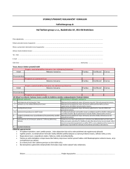 výmenný/ reklamačný formulár – stiahni pdf