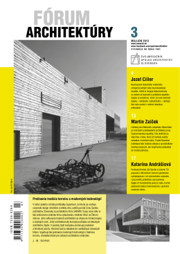 Fórum architektúry_3-2013.pdf - Spolok architektov Slovenska