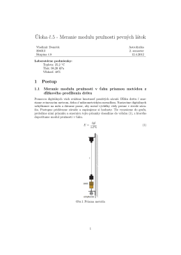 Úloha č.5 - Meranie modulu pružnosti pevných látok