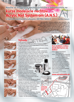 Kurz Modelovanie nechtov – Acrylic Nail System