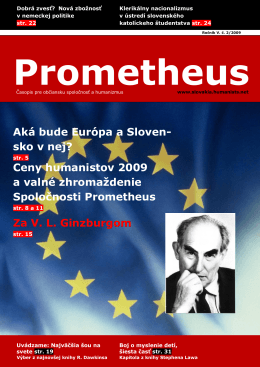 časopis PROMETHEUS - Spoločnosť Prometheus