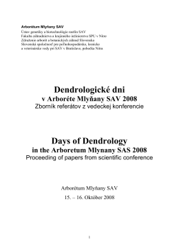 DD2008.pdf - Arborétum Mlyňany SAV