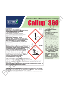Gallup® 360 Label - Barclay Chemicals