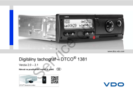 Digitálny tachograf – DTCO 1381