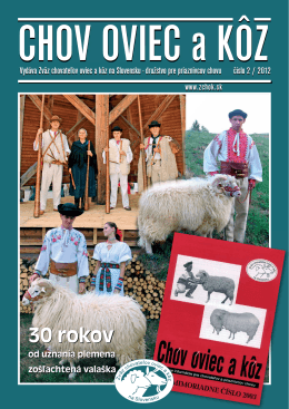 Číslo 02/2012 - Zväz chovateľov oviec a kôz na Slovensku