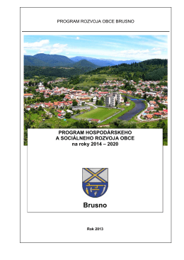 Program hospodárskeho a sociálneho rozvoja obce Brusno 2014
