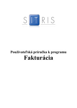 Fakturácia - Sitris.sk