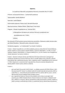 Zápis a uznesenie 27.4.2012