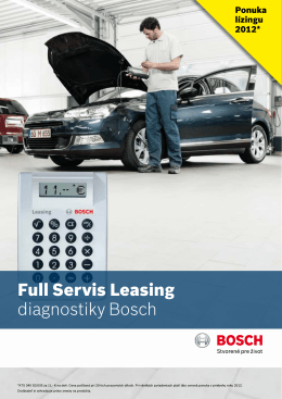 Full Servis Leasing diagnostiky Bosch