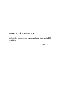 METODICKÝ MANUÁL č. 6 - OPIS