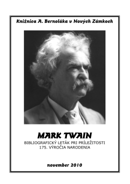 Mark Twain - Knižnica Antona Bernoláka