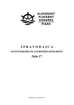 spravodajca_SPK_17_2013.pdf - Slovenský plavebný kongres