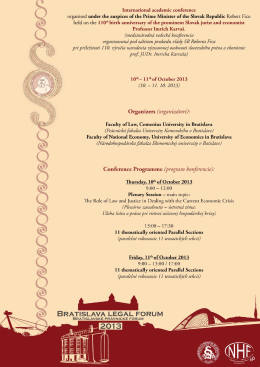 Programme of the Conference