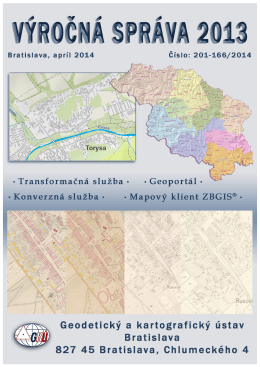 Výročná správa za rok 2013 - Geodetický a kartografický ústav
