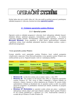 2.1.1 Operačný systém