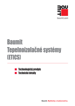 Technologický predpis Baumit - Tepelnoizolačné systémy