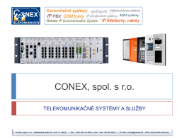 Prezentácia Conex, spol. s r.o.
