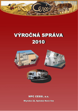 Výročná správa MPC CESSI 2010